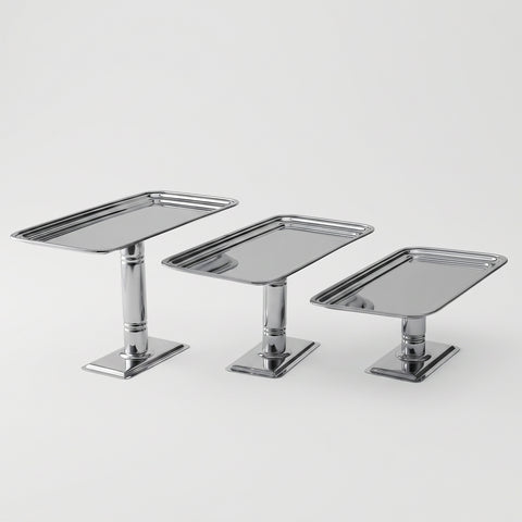 Trio-Dessert Stand Rectangular Set - 3 Heights