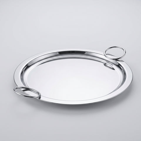 Modern Rounded Serving Tray with Handles