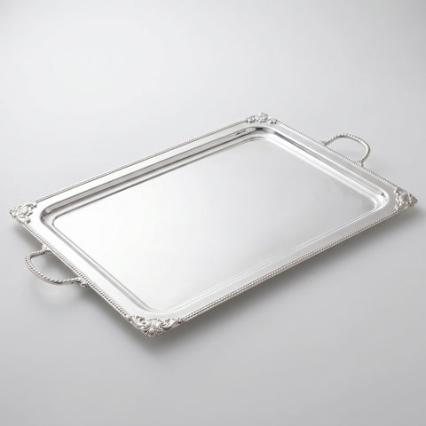 Pearl Crafted Angles Rectangular Serving Tray with Handles