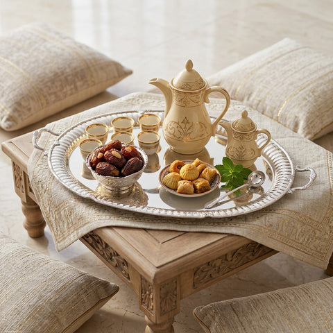 English Oval Serving Tray with Handles