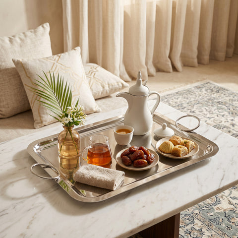 Modern Rectangular Tray with Handles