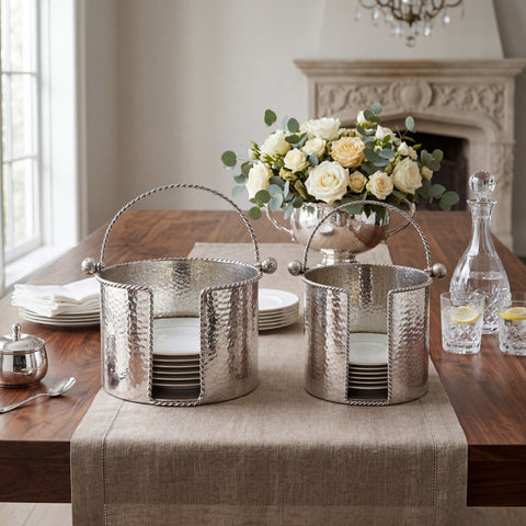 Hammered Plate Holder Set