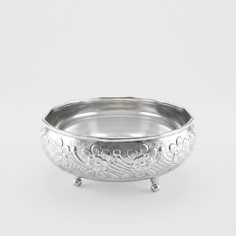 Footed Hammered Bowl