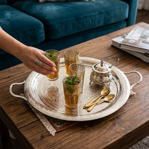 Andalusia Rounded Serving Tray with Handles