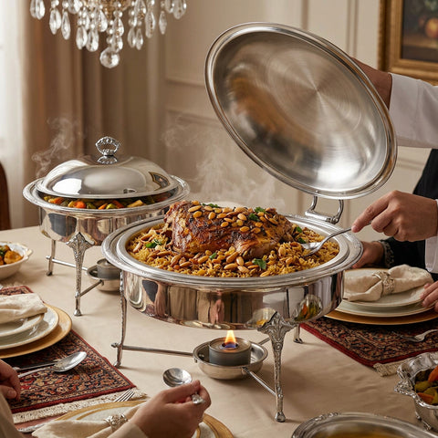 Ruban-Croisé Spherical Chafing Dish