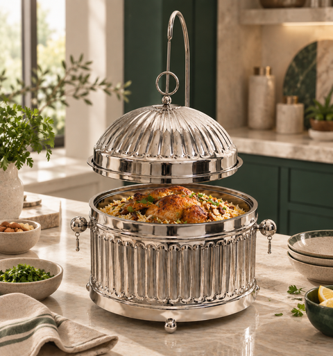 Striped Chafing Dish