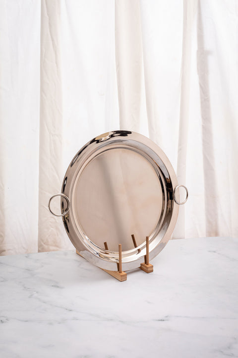 Modern Rounded Serving Tray with Handles